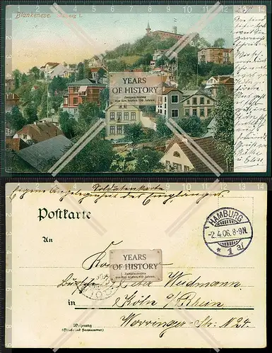 Orig. AK Hamburg Blankenese Süllberg I. 1906 gelaufen