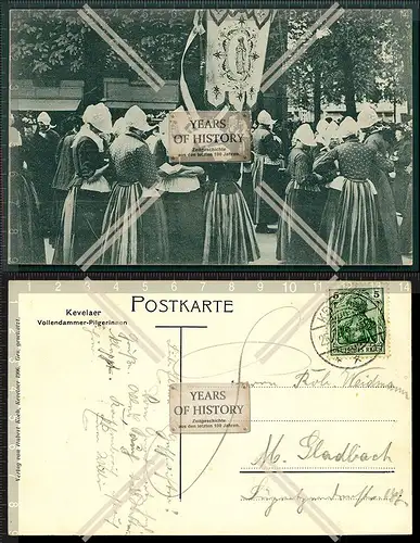 Orig. AK Kevelaer Wallfahrtsstadt Vollendammer Pilgerinnen Pilger Nonnen 1909 g