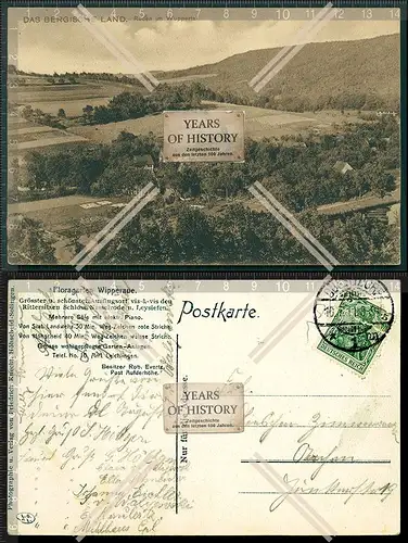 Orig. AK Solingen Burg Höhscheid Rüden 1911 Floragarten Wipperaue 3 Ausflugso