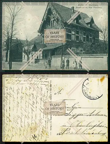 Orig. AK Bruchhausen Arnsberg Gasthof Wortmann Straßenansicht 1914 gelaufen