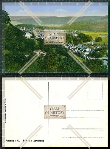 Orig. AK Arnsberg Westfalen Blick vom Schlossberg 1911