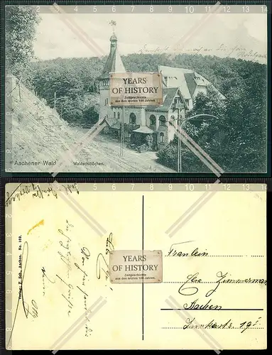 Orig. AK 1905 Aachener Wald Waldschlösschen Lütticher Straße Kleinbahn Strec