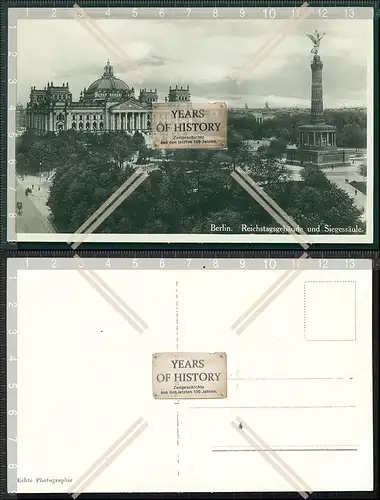 Orig. Foto AK Berlin 1936 Reichstag Gebäude Siegessäule und vieles mehr