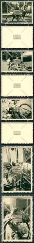 Orig. Foto 5x 1930-35 Fahrrad Jungs kurze Hose Reparatur arbeiten und vieles me