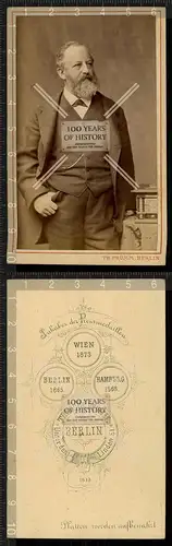 Orig. CDV Foto 59 Studentika Burschenschaft Student Professor