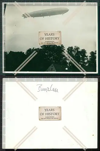 Orig. Foto Bunzlau 1933 Boleslawiec Schlesien Zeppelin Luftschiff LZ 127 über 