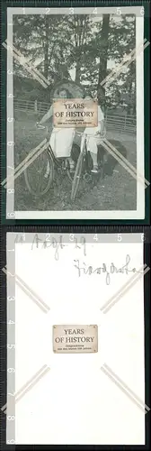 Orig. Foto Büdingen Junge Damen mit Fahrrad 1929 