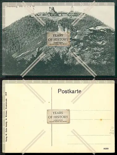 Orig. AK Inselsberg Rennsteig Gotha Schmalkalden Meiningen Thüringen 1907