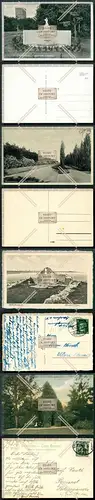 Orig. Foto AK 4x Wilhelmshaven Friedensbrunnen Allee im Stadtpark Banter Ruine 