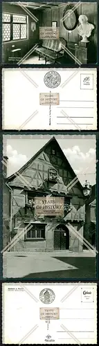 Orig. Foto AK 2x Marbach am Neckar Schillers Geburtsraum und Eingang zum Haus