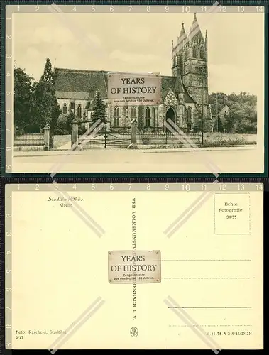 Orig. Foto AK Stadtilm Ilmtal Thüringen Straßenansicht mit Kirche