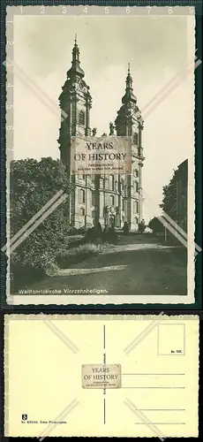 Orig. AK Wallfahrtskirche Basilika Vierzehnheiligen Bad Staffelstein 1933 echt