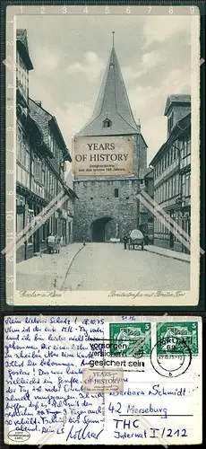 Orig. AK Goslar am Harz Breitestraße mit Breiten Tor zum Markt