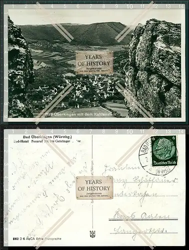 Orig. AK Bad Überkingen Kahlenstein Massenkalk Felsen Schwäbischen Alb 1937 g