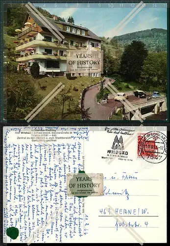 Orig. AK Wildbad Schwarzwald Gästehaus Kießling Bätznerstraße 28