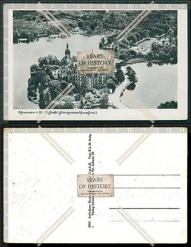 Orig. AK Schwerin Mecklenburg-Vorpommern Luftbild Fliegeraufnahme 1933