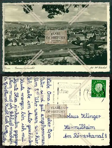 Orig. AK Trier Panorama Ansicht von der Stadt