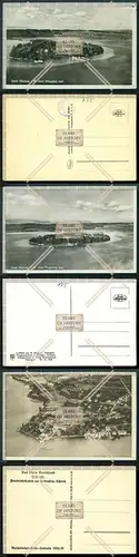 Orig. AK 3x Insel Mainau Bodensee Luftbild Fliegeraufnahme 1940 und Friedrichsh