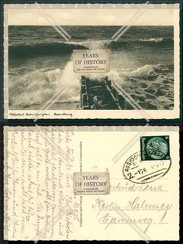 Orig. AK Ostseebad Brunshaupten Kühlungsborn Mecklenburg Brandung Bahnpost Ros