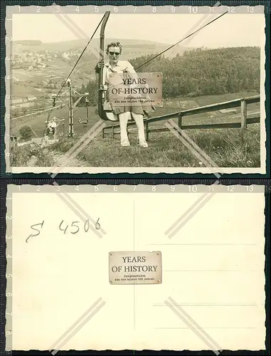 Orig. Foto AK Seilbahn Einsitzer Braunlage Thale Hahnenklee o. Bad Lauterberg ?