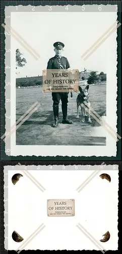 Orig. Foto Polizist 1933 mit Schäferhund Uniform Ordnungspolizei Sicherheitspo