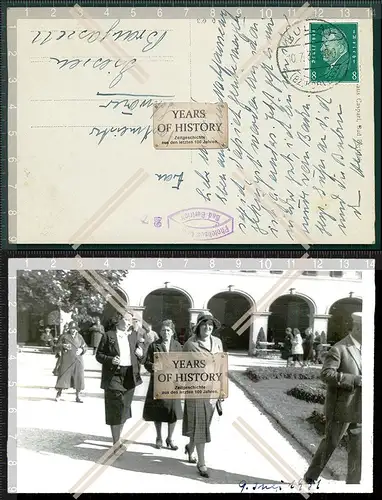 Orig. Foto AK Briefmarke falsch verklebt 1931 Stempel gelaufen Motiv Bad Bertri