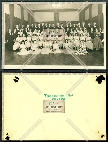 Orig. Foto Tanzschule Diel Bochum 17×11cm Abschlussball Junge Damen und Herren