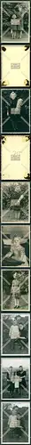 Orig. Foto 8x mein erster Schultag 1949 Kinder mit Zuckertüte Schulranzen und 