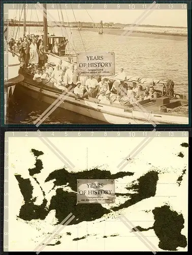 Orig. Foto AK 1933 Norderney Boot Namens Nordsee verlässt die Insel mit Gäste
