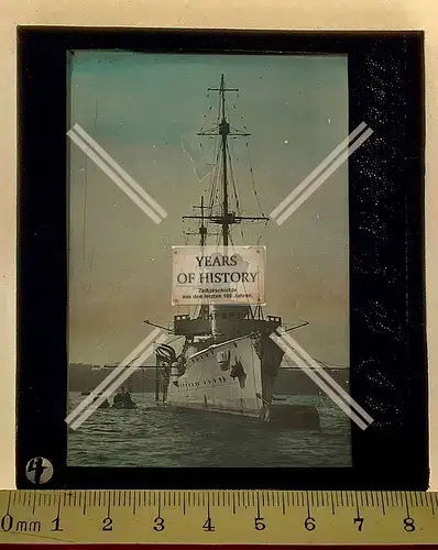 Orig. Glas Dias Kaiserliche Marine 1.WK Scapa Flow SMS Kriegsschiffe Torpedoboot