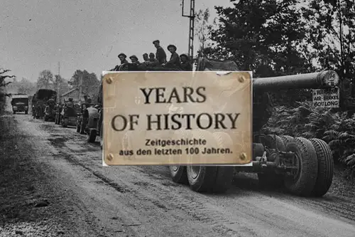 Repro Foto 10x15cm Englische US Soldaten mit Geschütz Flak Mörser Frankreich