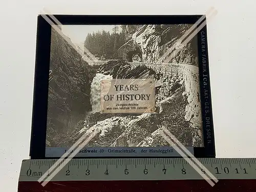 Orig. Glasdia Schweiz Grimselstraße der Handeggfall 