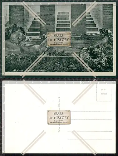 Orig. AK München Gefallenendenkmal Kriegerdenkmal im Hofgarten in München 194