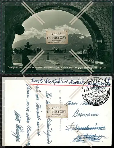 Orig. Foto AK Lienz Tirol Großglockner Hochalpenstraße Hochtor Tunnel Parkpla