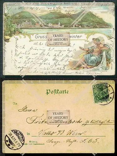 Orig. AK Königswinter am Rhein 1901 gelaufen