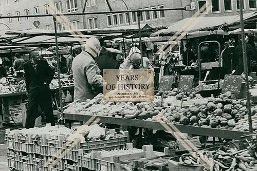 Foto Dortmund Wochenmarkt in der Innenstadt 1960-70