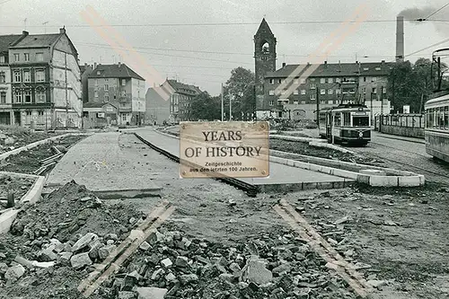 Foto Dortmund Hamburger Straße Platz Straßenbahn Kleinbahn u. U-Bahn Sanierun