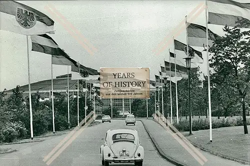 Foto Dortmund Gelände Straße vor Westfalenhalle Stadion BVB 1965-70 