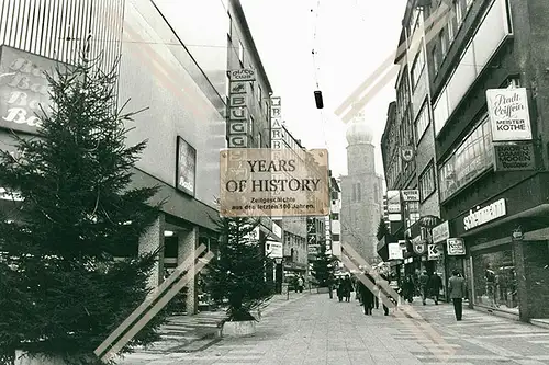 Foto Dortmund Innenstadt Fußgängerzone Weihnachten 1967-68 Jahre