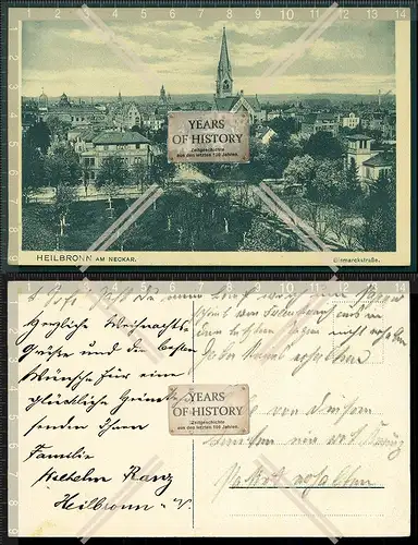 Orig. AK Heilbronn am Neckar Bismarckstraße 1911