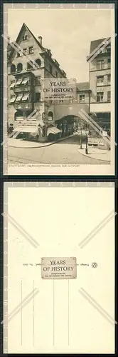 Orig. AK Stuttgart Eberhard Straße Zugang zur Altstadt 1925