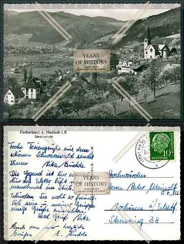 Orig. Foto AK Fischerbach bei Haslach Ortenaukreis Schwarzwald