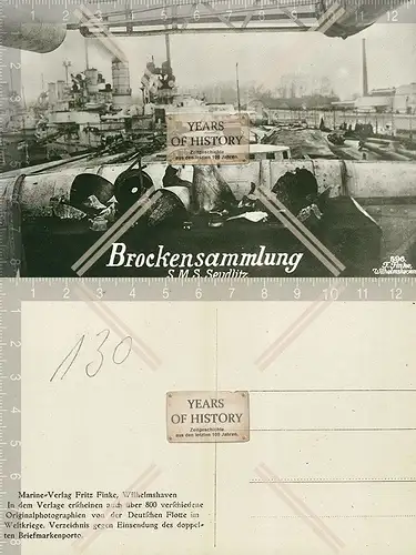 Foto S.M.S. Seydlitz Brockensammlung Kriegsschiff Kaiserliche Marine 1916 SMS