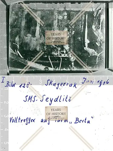 Foto S.M.S. Seydlitz Skagerrak englische Granate Volltreffer SMS Kriegsschiff