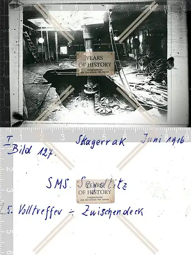 Foto S.M.S. Seydlitz Skagerrak englische Granate Volltreffer Kriegsschiff SMS