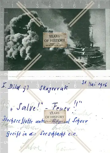 Foto Hochseeflotte Admiral Scheer Seeschlacht Salve Feuer Skagerrak Kriegsschif
