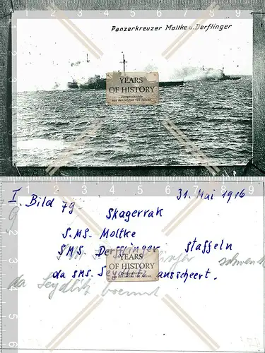 Foto S.M.S. Moltke S.M.S. Derfflinger staffeln Skagerrak Kriegsschiff SMS
