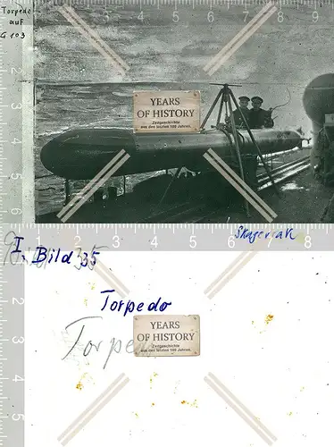 Foto Torpedo in Stellung Abschuss Kriegsschiff Kaiserliche Marine 1916