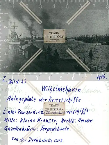Foto Panzerkreuzer Linienschiffe Torpedoboote Wilhelmshaven Kriegsschiff Kaiser