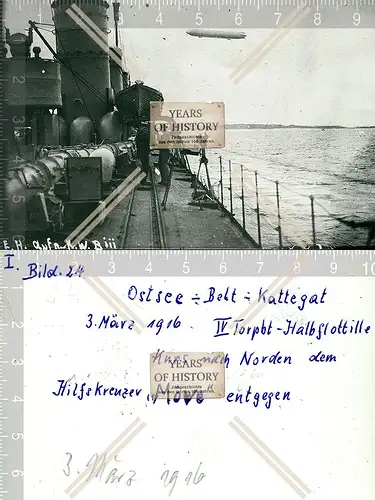 Foto Zeppelin Luftschiff Torpedoboot Hilfskreuzer Möve Kriegsschiff Kaiserlich